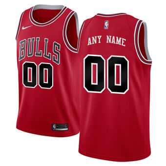 Men & Youth Customized Chicago Bulls Nike Red Swingman Icon Edition Jersey